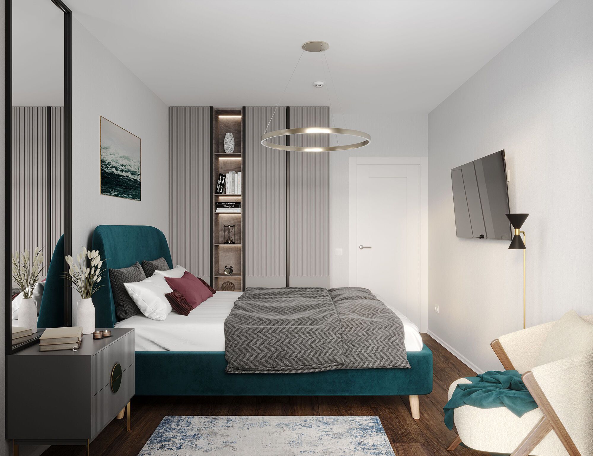 1-комнатная квартира, 35.01 кв.м, ЖК "Морская миля", изображение-17