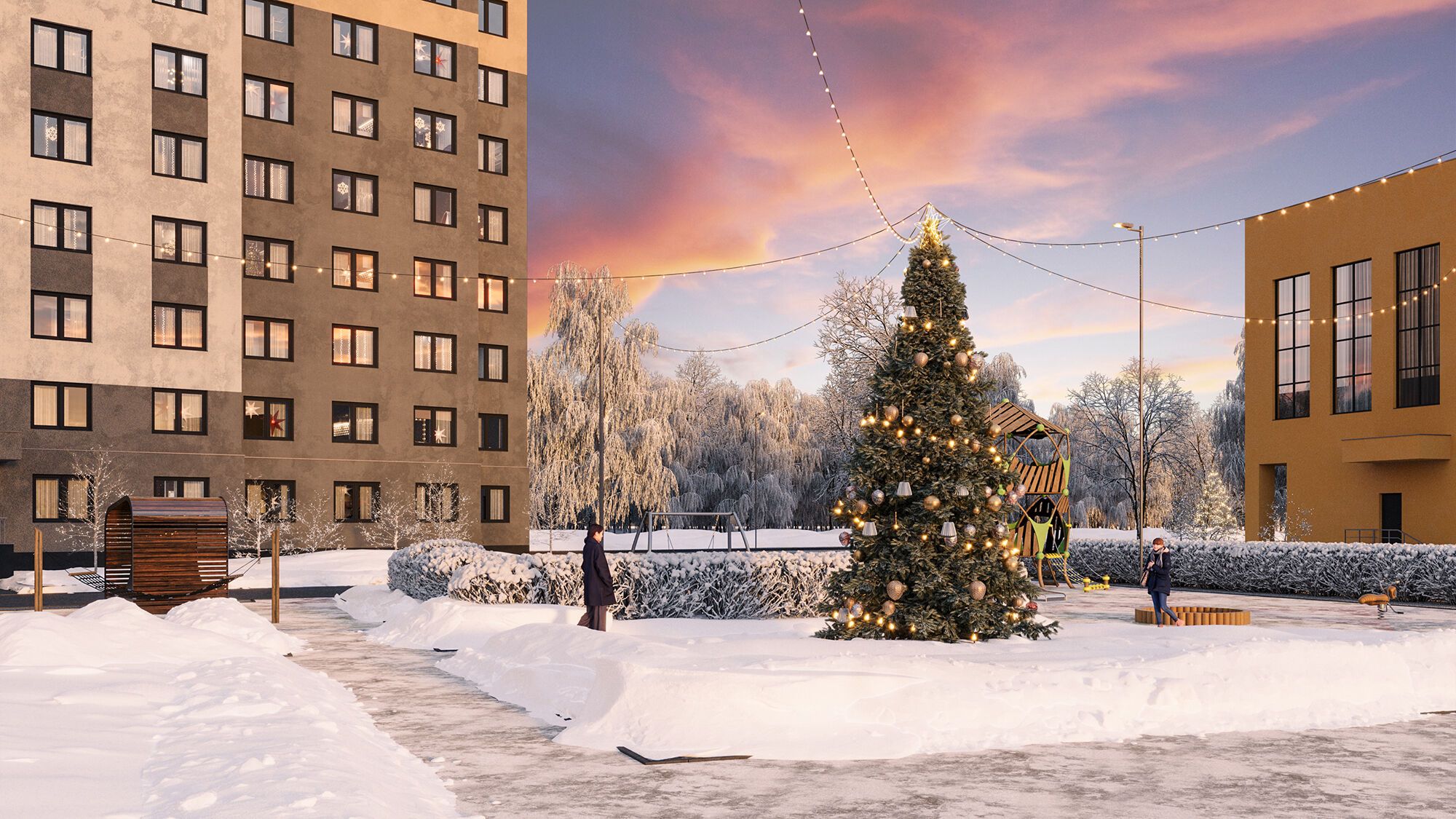 2-комнатная квартира, 59 кв.м, ЖК "Пейзажный квартал" (Цветной город), изображение-2