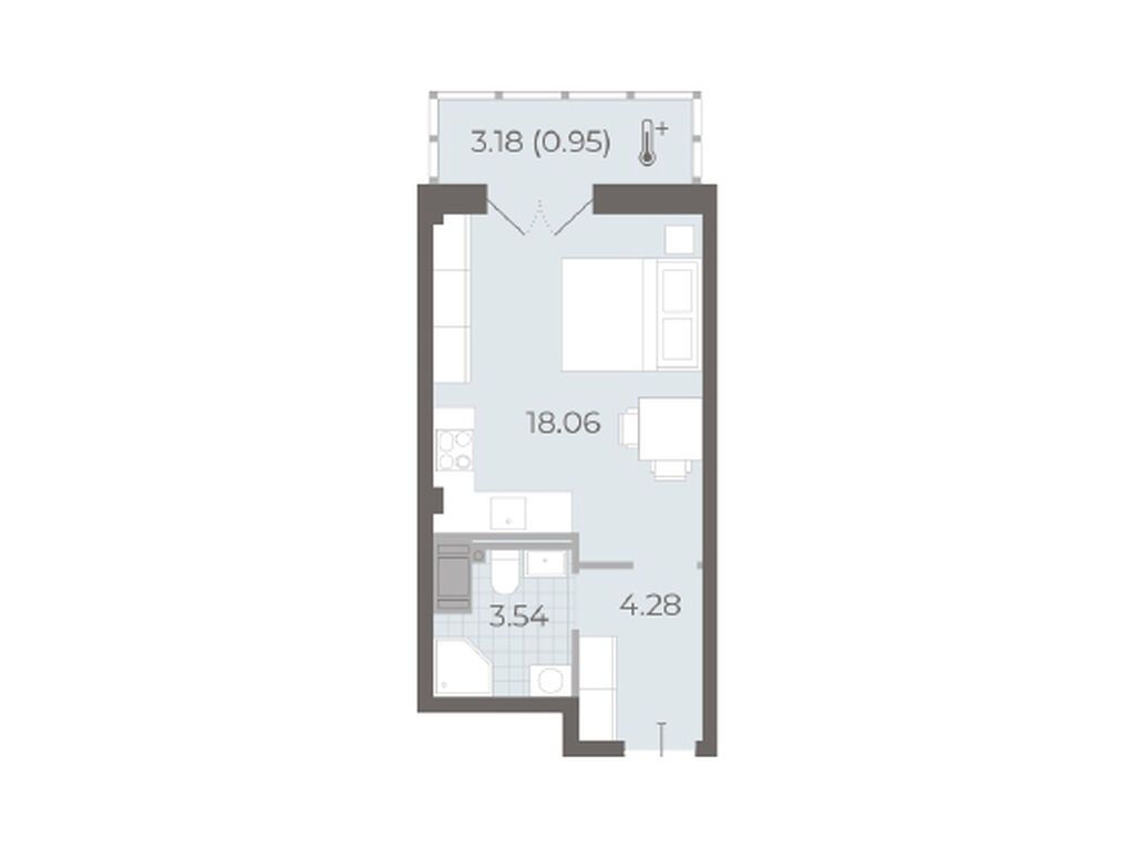 студия, 27.3 м2, ЖК «Нева Резиденс»