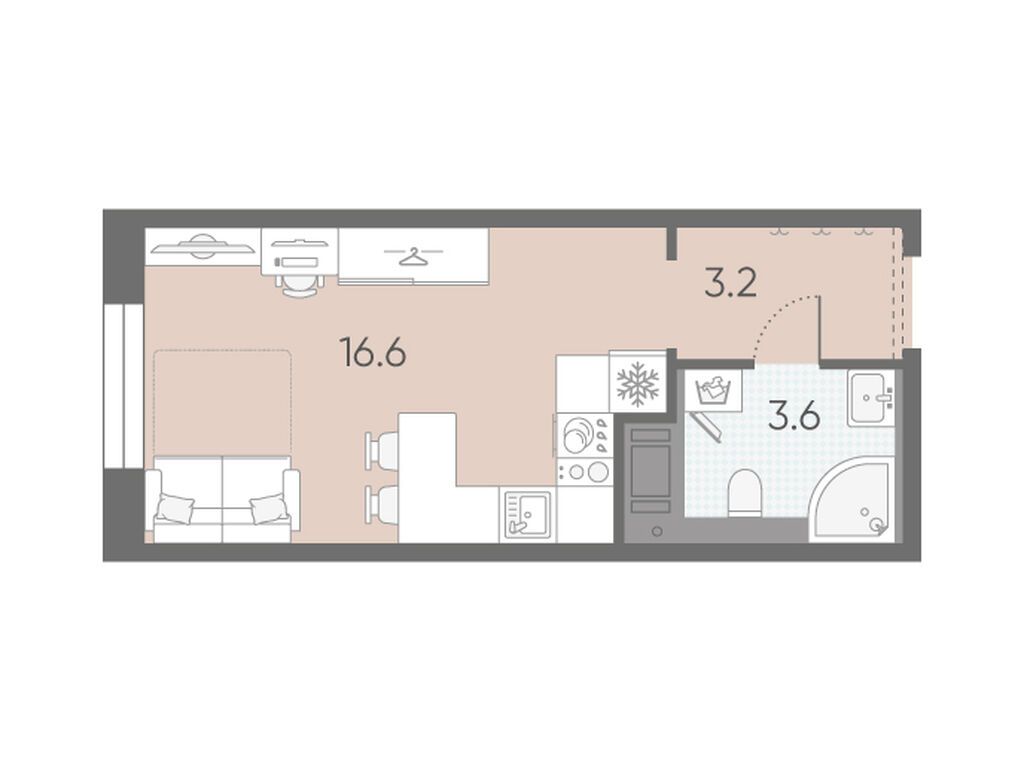 студия, 23.4 м2, ЖК «ЛСР. Большая Охта» студия, 23.4 м2, ЖК «ЛСР. Большая Охта»