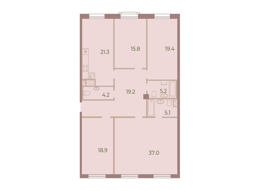4-комнатная квартира, 147.2 кв.м, ЖК «Нева Хаус»