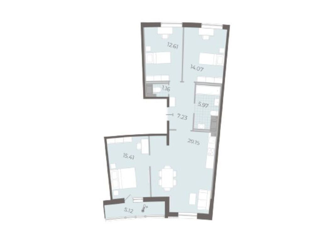 3-комнатная, 89 м2, ЖК «Морская набережная.СиВью» 3-комнатная, 89 м2, ЖК «Морская набережная.СиВью»