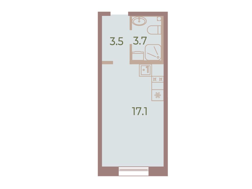 24.2 кв.м, ЖК «Нева Хаус»