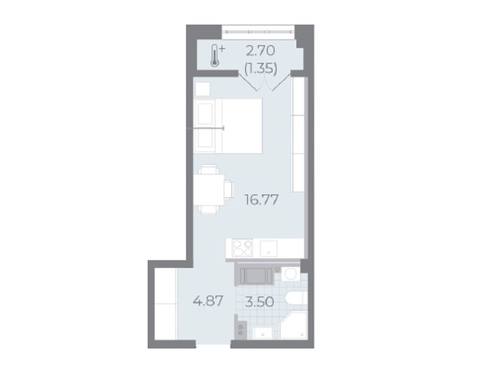 26.3 кв.м, ЖК «Нева Резиденс»
