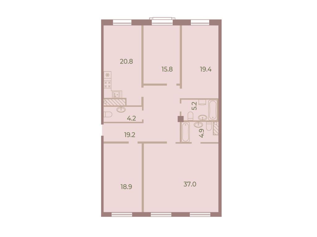 4-комнатная квартира, 146.3 кв.м, ЖК «Нева Хаус»